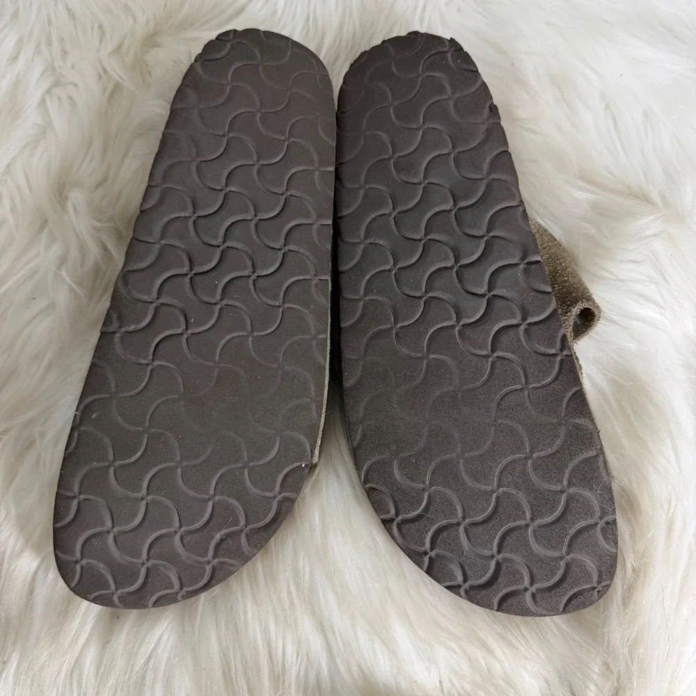 Birkenstock Arizona Sueded Slide Sandals Olive Green Buckle Sz‎ 260/ 7 9-9.5